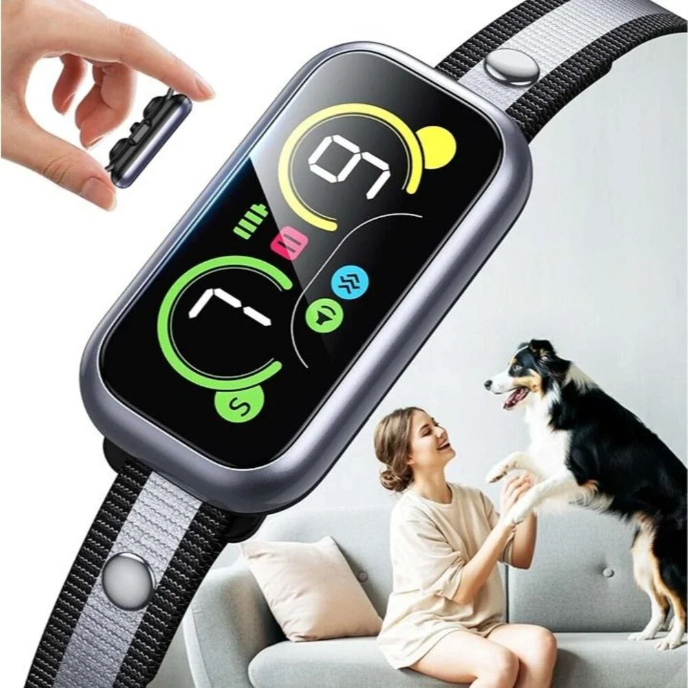 Smart Bark Collar for Dogs with Intelligent Bark Recognition, Green